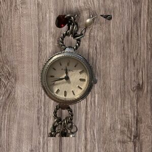 Fossil Women's Silver and Brown Charm Watch